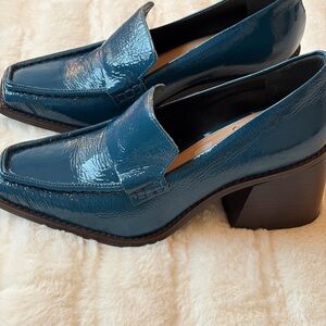 Vince Camuto Shiny Teal Loafers